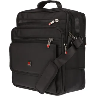 Christian Wippermann XXL Umhängetasche Flugbegleiter Herren Tasche Messenger Arbeitstasche Laptoptasche - 31 x 37 x 17 cm