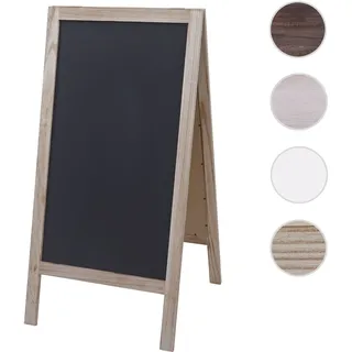 XL Werbetafel HWC-C17, Aufsteller Kreidetafel Kundenstopper, 2 Schreibflächen klappbar, 100x50cm ~ naturfarben