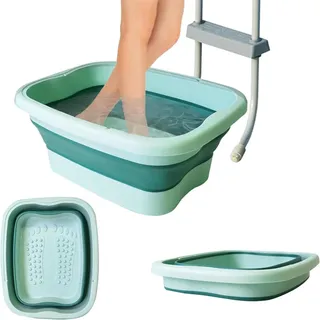 Faltbare Fußbadewanne Fußbad Faltbares Fußbad zum Stressabbau, Faltbarer Eimer, Fußbadewanneneimer, Faltbares Fußbads, Pediküre Fuß (Grün)