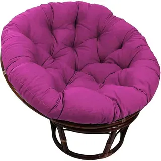 JORTUIO Rundes Polster für Papasansessel,Ersatzpolster Papasan,Bodenkissen Gepolstert Sitzkissen Krabbeldecke Hängesessel Für Korbsessel Outdoor Gartenmöbel Sitzauflage Auflage(Purple,80x80cm)