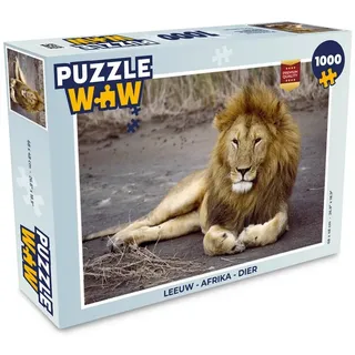 MuchoWow Puzzle Löwe - Afrika - Tier, 1000 Puzzleteile, Foto-Puzzle, Bilderrätsel, Puzzlespiele, Klassisch 48 cm x 68 cm x 2 cm
