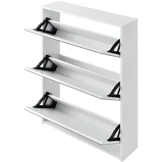 [en.casa] Lund 63 x 102,5 x 17 cm verspiegelt / weiß