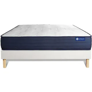 BETT Actimemo life Memory-Schaum 140 x 220 cm h4 - Kit Bettgestell Weiß
