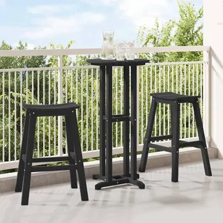 Maison Exclusive - Garten Bar Set 3 stk. Schwarz HDPE - Schwarz