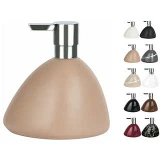 Spirella Seifenspender Etna Flüssigseifen-Spender Polyresin Steinoptik Bahama Beige 400ml, Unique
