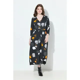 Ulla Popken Jerseykleid Maxi Schwarz 50/52