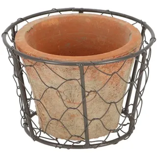 Esschert Design Übertopf 12,1 x 12,1 x 8,2 cm Braun/Orange/Rot