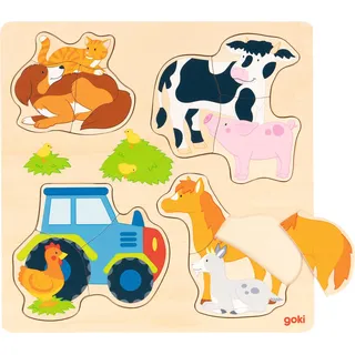 GoKi 57430 - Einlegepuzzle Bauernhoftiere