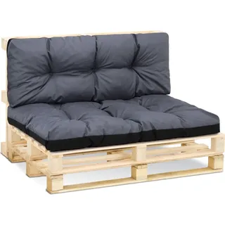 Amazinggirl Palettenkissen 40 x 120 cm und 80 x 120 cm Grau