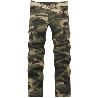 ShiFan Thermohose Herren Cargo Arbeit Camo Hose Outdoor Camping Wandern Gefütterte Hosen Camouflage 2 34