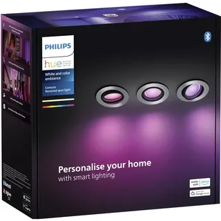 Philips Centura 3er Pack rund Aluminium