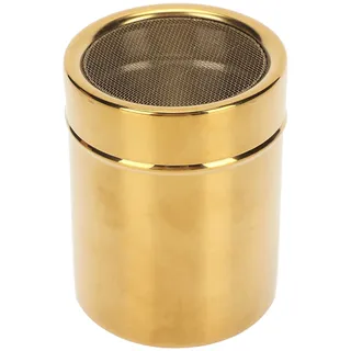 Feinmaschiger Gold-Puderzuckerstreuer, Edelstahl-Pulverstreuer Gold-Salz- und Pfefferstreuer Pulverstreuer