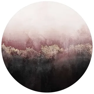 Bilderdepot24 Teppich Vinyl Wohnzimmer Schlafzimmer Flur Küche Abstrakt modern, rund - rosa glatt, nass wischbar (Küche, Tierhaare) - Saugroboter & Bodenheizung geeignet rosa 140 cm x 140 cm