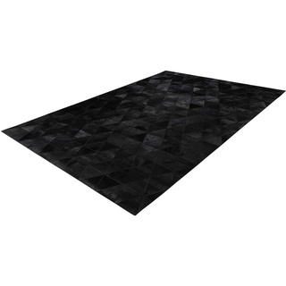 Fellteppich PADIRO "Lavin 325 Lederteppich" Teppiche Gr. B/L: 120 cm x 170 cm, 8 mm, 1 St., schwarz Esszimmerteppiche 100 % Rindslederfell, Unikat