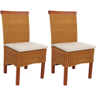MCW Esszimmerstuhl Var Rattan braun 2er Set