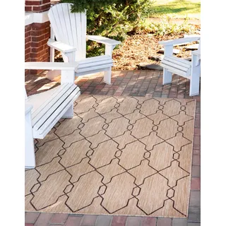 Myflair Outdoor Crosses Outdoor-Teppich 152 x 244 cm Braun