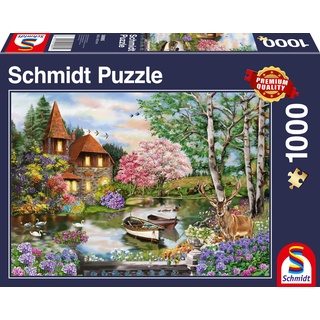 Schmidt Spiele 58985 Haus am See, 1000 Teile Puzzle