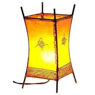 Orientalische Marokkanische Stehlampe Leder Lampe Hennalampe Lederleuchte CarreS