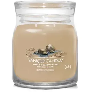 Yankee Candle Duftkerze Signature Medium Jar Amber & Sandalwood - Amber & Sandalwood