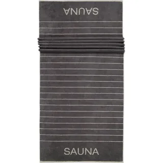 Cawoe Saunatücher, Grau, Textil, Gestreift, Füllung: Baumwollfüllung, 80x200 cm, unisex, Freizeit, Wellness, Saunatücher