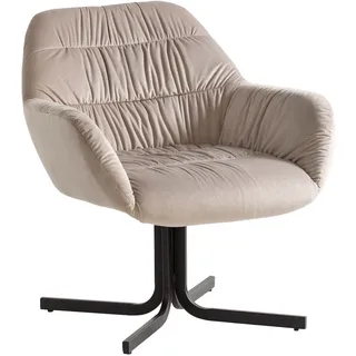 KADIMA DESIGN Loungesessel Samt Beige