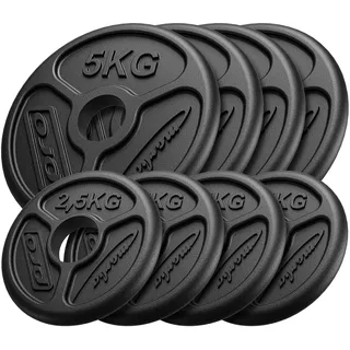 Marbo Sport Olympia Hantelscheiben Set Gusseisen 30 kg schwarz