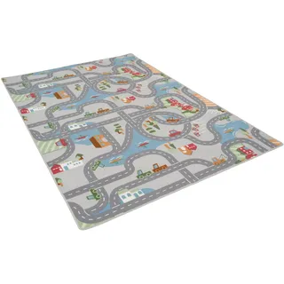 Snapstyle Fun Town Kinderteppich 80 x 400 cm Grau