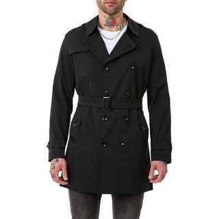 RedBridge Trenchcoat Red Bridge Herren Mantel Trenchcoat Jacke Schwarz XL Premium Qualität schwarz XL