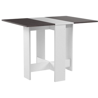 Symbiosis Trick C3 Tisch, Holz veredelt, Weiß/Beton, 73.4 x 103 x 76 cm