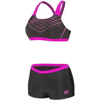 Arena Badeanzug Damen Schwarz/Pink 40