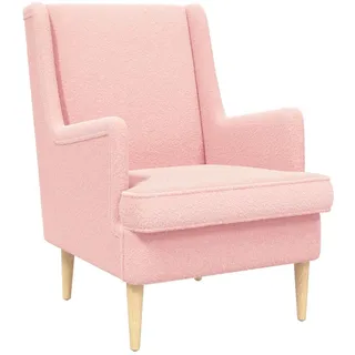 vidaXL Sessel 72 x 71 x 70 cm Rosa mit Kissen