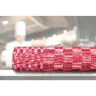 Castejo 8er Pack Grubentücher, Geschirrtücher, Trockentücher, 50 x 100 cm Halbleinen 55% Leinen 45% Baumwolle CA054 (rot)