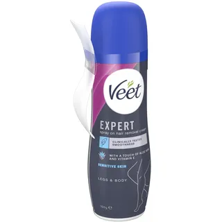 Veet Easy-Spray Haarentfernungs-Creme für sensible Haut, 1er Pack (1 x 150 ml)