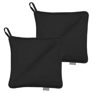 Södahl Soft Black Topflappen 20x20 cm Set 2-TLG.