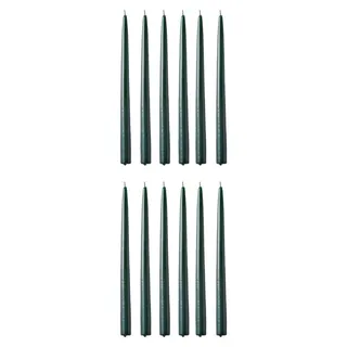 BUTLERS Zwillingskerze TWIN FLAME 12er-Set - Grün