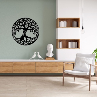 PLIGREAT 2 Pcs Baum des Lebens Wanddekor-Aufkleber, Wandtattoo Baum des Lebens, Vinyl Home Wandaufkleber Für Wohnzimmer Wanddekoration, 58×31cm