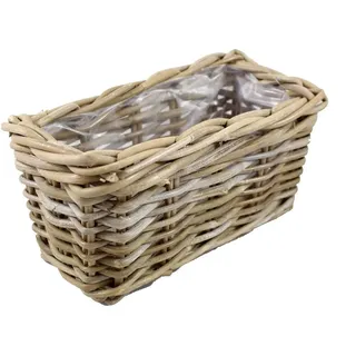 OGC Balkonkasten Kubu-Rattan grau 30x15x15cm