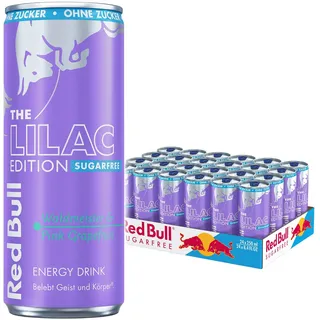 Red Bull Energy Drink Lilac Edition (Sugarfree) - 24er Palette Dosen - Getränke mit Waldmeister Pink Grapefruit Geschmack, EINWEG (24 x 250 ml)