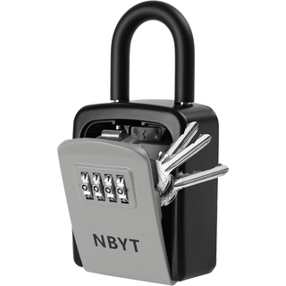 NBYT Tragbares Zahlenschloss Schlüsselkasten, für Hausschlüssel, Schlüsselverstecker zum Verstecken eines Schlüssels außerhalb, wasserdichte Schlüsselsafe (kleine Größe mit Bügel)