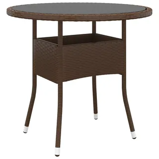 vidaXL Gartentisch Ø 80 x 75 cm Braun