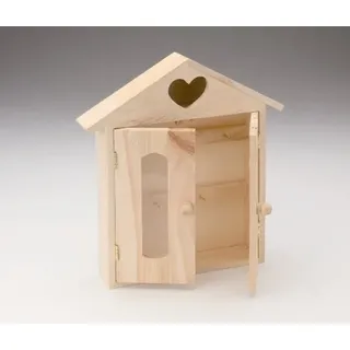 GLOREX Schlüsselkasten, Kiefer FSC, Holz, Natur, 26,5 x 19 x 4,5 cm