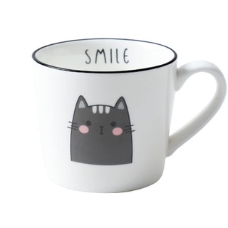 Katze Kaffeetasse - Neuheit Tasse Cute Keramik Kaffeetasse,Anime Geburtstag Tasse Geschenk für Katzenliebhaber Mädchen Kinder Frauen 300ml,M263-1