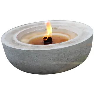 Gedankenwunder Manufaktur Feuerschale Beton Outdoor Kerze, Dauerdocht lange Brenndauer mit Kerzenresten