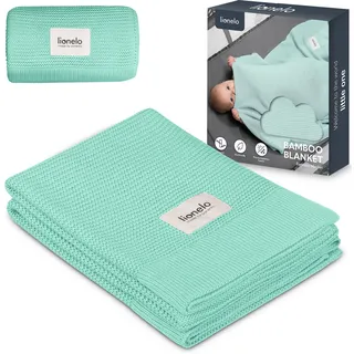 lionelo Bamboo Blanket, Babydecke, Kuscheldecke Baby, leichte Bambusdecke