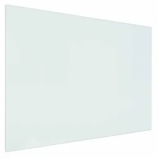vidaXL Bodenplatte Feuerstelle Glas 80 x 60 cm Transparent/Weiß