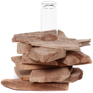 creedwood VASE Natur Holz, 16 cm, Dekoration, Vasen, Bodenvasen