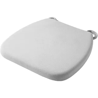 Stuhlkissen mit BäNdern 1er 2er 4er 6er Set, Sitzkissen Stuhl Waschbar Sitzkissen Esszimmerstuhl Oval mit ReißVerschluss, Memory Foam Trapez Sitzpolster Stuhl mit Rutschfeste Unterseite Ligh Grey 4pcs