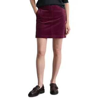 Webrock MARC O'POLO "aus Organic-Cotton-Modal-Stretch", Damen, Gr. 32, lila (aubergine rot), Obermaterial: 82% Baumwolle, 17% Modal, 1% Elasthan, unifarben, normal kurz, Röcke