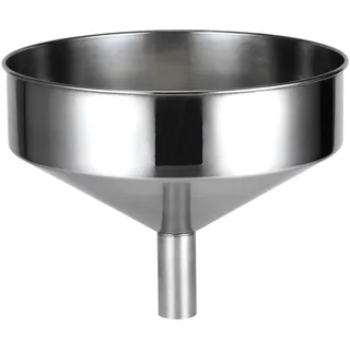 LKLNCXC Trichter Großer Trichter aus Edelstahl, Weintrichter aus Edelstahl, Metall, Kraftstofftrichter, groß, extra groß, 40 cm(M18x2.5 50MM)