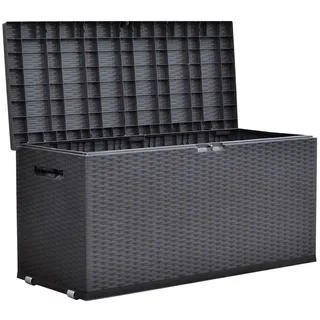 Gartentruhe Nizza Rattan-Design Rollbox Auflagenbox Kissen Aufbewahrung Truhe